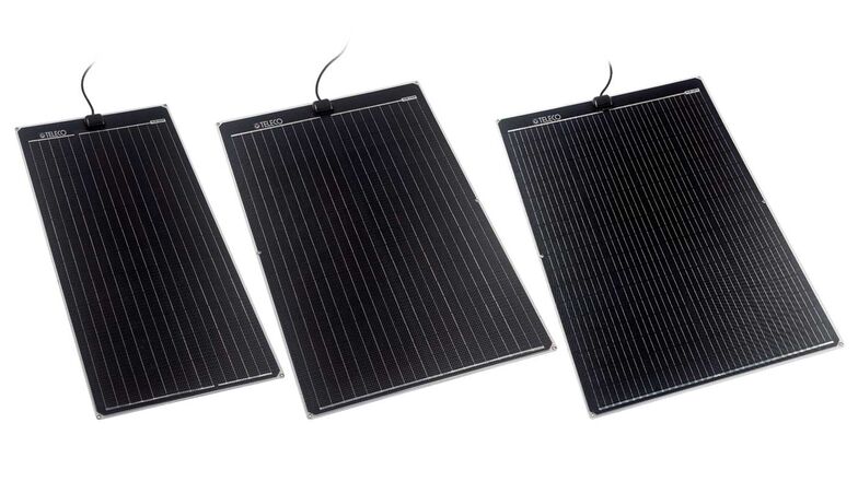 Les trois modèles disponibles (de 100, 135 et 150 watts) sont deux fois moins lourds que leurs homologues rigides et leur finition de surface spéciale permet d’optimiser la transmission de la lumière solaire.