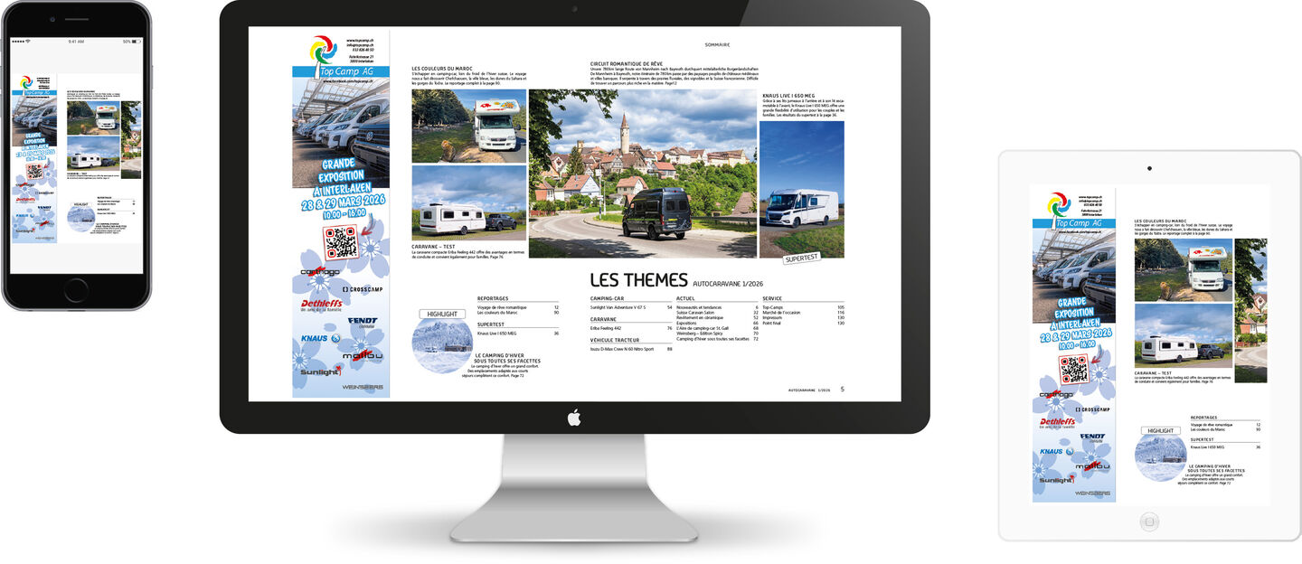 Lire Autocaravane sur votre écran de bureau, sur le smartphone ou la tablette