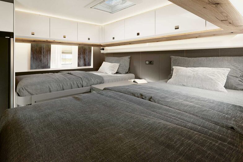 Die Einzelbetten im Prestige T 710 GE.