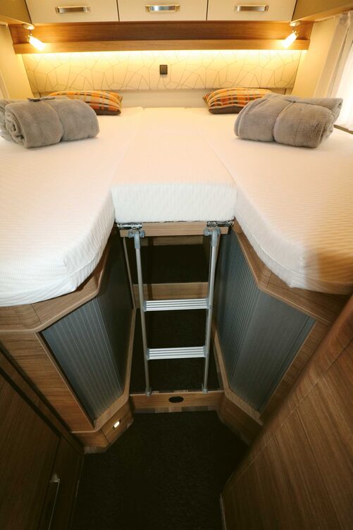 Der Pepper 600 MEG bietet gut 80 Zentimeter breite Einzelbetten, die sich leicht zum grossen Doppelbett umbauen lassen.