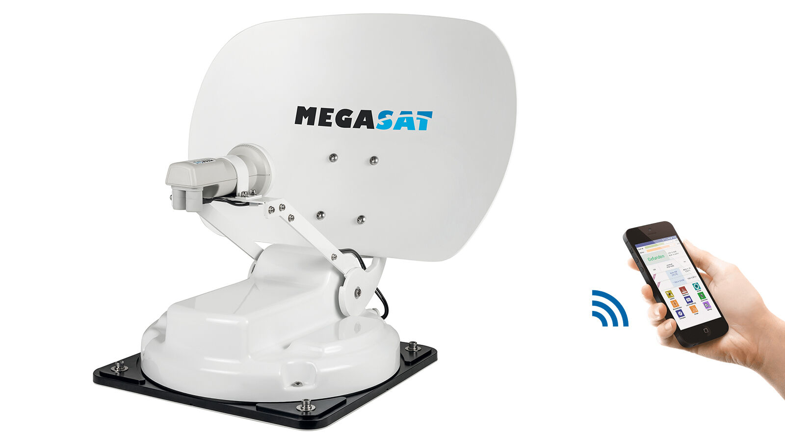 Megasat bietet für die nächste Generation ihrer SAT-Antennen eine Steuerung per App an.
